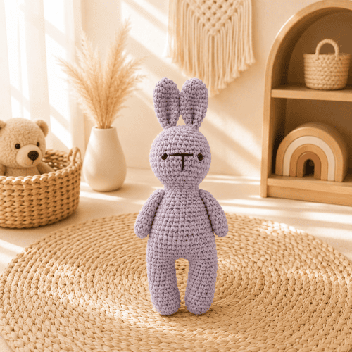 Crochet Bunny Plush - Grey