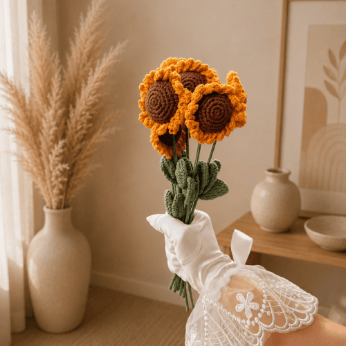 Crochet Sunflower Stem