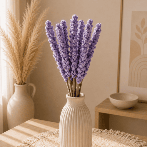Crochet Lavender Stem - Purple