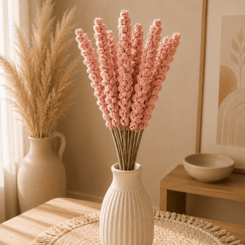 Crochet Lavender Stem - Pink