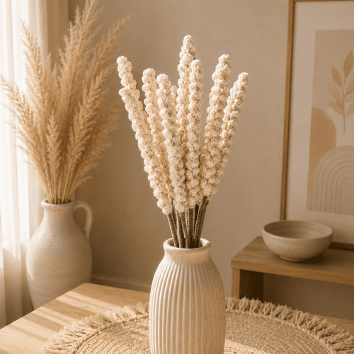 Crochet Lavender Stem - White