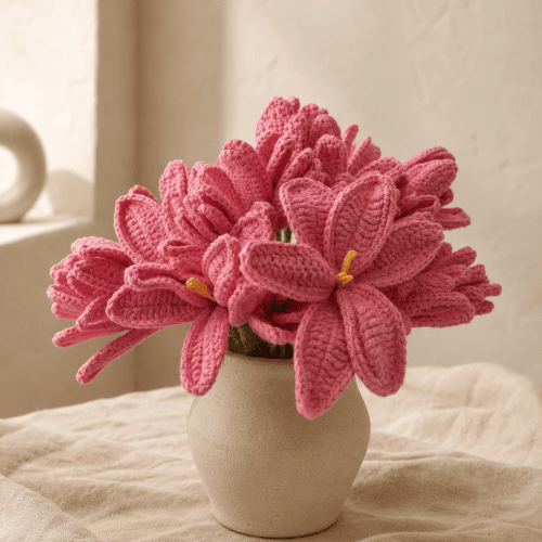 Crochet Lily Stem - Pink
